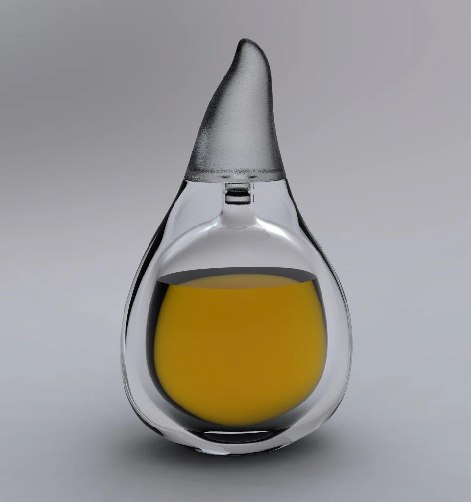 Drop perfume bottle 3D Model .c4d .max .obj .3ds .fbx .stl .blend 