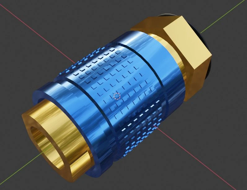 Gas connector 3D Model .c4d .max .obj .3ds .fbx .stl .blend 