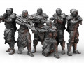 Sci Fi Infantry Squad Miniatures 3D print model 3D Model