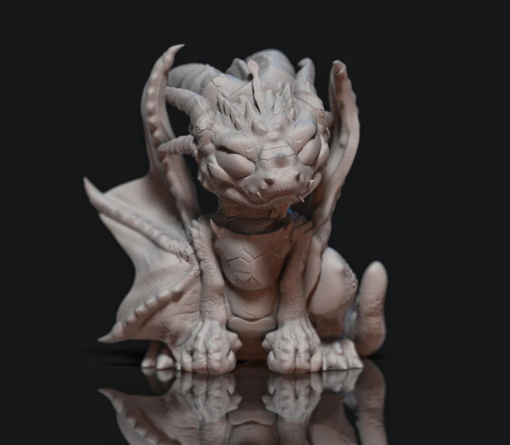 dragon-grumpy 3d print model 3D Print Model .c4d .max .obj .3ds .fbx .stl .blend 