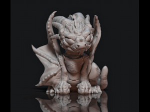 dragon-grumpy 3d print model Modelo de impresión 3D