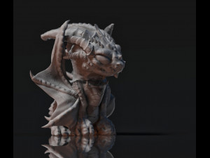 dragon-grumpy 3d print model 3D 프린트 모델