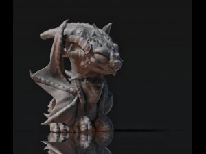 dragon-grumpy 3d print model 3D Print Model