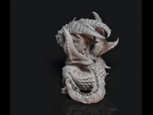 dragon-grumpy 3d print model 3D Print Model