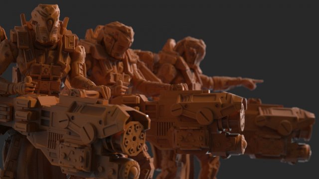 infantry kolass chainsquad print Modèles 3D en vedette .c4d .max .obj .3ds .fbx .stl .blend 