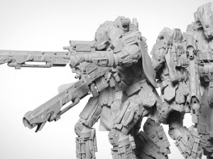 scifi marksman sniper rifle team miniatures 3d print model Modelo de Impressão 3D