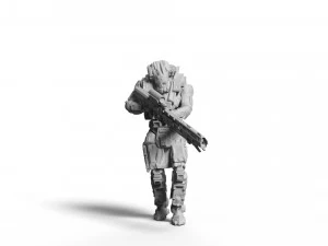 scifi marksman sniper rifle team miniatures 3d print model 3D Print Model