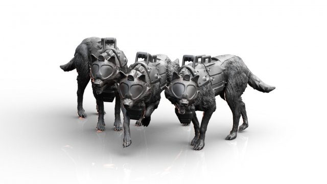 military working dog miniatures 3d print model Model Cetak 3D .c4d .max .obj .3ds .fbx .stl .blend 
