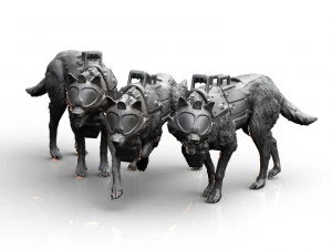 軍用作業犬ミニチュア3Dプリントモデル 3Dプリントモデル