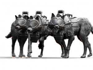 military working dog miniatures 3d print model Model Cetak 3D