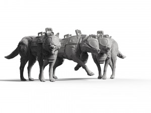 military working dog miniatures 3d print model Model Cetak 3D