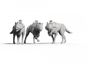 military working dog miniatures 3d print model Model Cetak 3D
