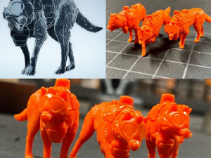 military working dog miniatures 3d print model Model Cetak 3D