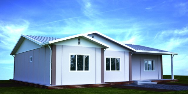Prefabricated building Modelo 3D .c4d .max .obj .3ds .fbx .stl .blend 