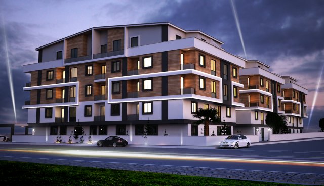 3 blocks building exteriors 3Dモデル .c4d .max .obj .3ds .fbx .stl .blend 