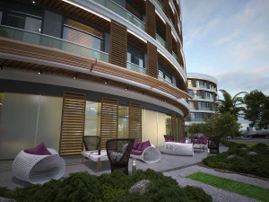 Modern elips otel 3D Model