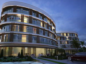 Modern elips otel 3D Model