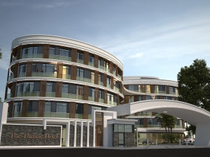 Modern elips otel 3D Model
