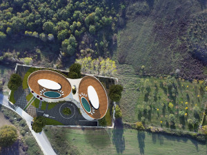 Modern elips otel 3D Model
