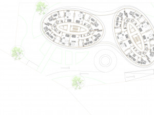 Modern elips otel 3D Model