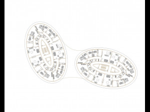 Modern elips otel 3D Model