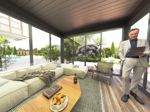 Modern elips otel 3D Model