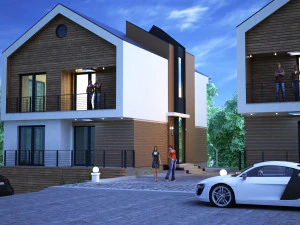 VLLA MODERN 7DARCH 3D Model