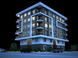 2 bloklar konut Modello 3D