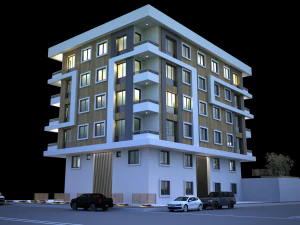 2 bloklar konut 3D Model