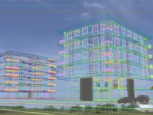2 bloklar konut Modello 3D