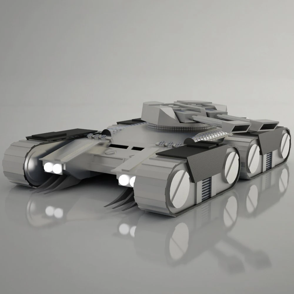 beam tank 3D Model .c4d .max .obj .3ds .fbx .stl .blend 