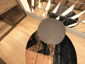 公园中央的医院 S 未来派建筑 3D 模型