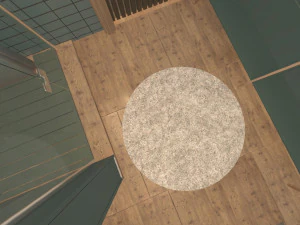 公园中央的医院 S 未来派建筑 3D 模型