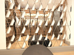 公园中央的医院 S 未来派建筑 3D 模型