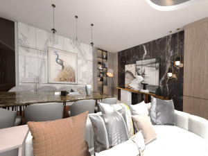 MODERN LIVING ROOM 360 VEW 3D Модель