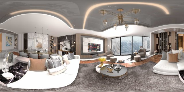 MODERN LIVING ROOM 360 VEW 3D Модель .c4d .max .obj .3ds .fbx .stl .blend 