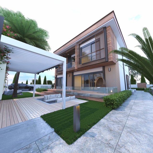 VILLA ATILGAN TEPEOREN GARDEN 3D Model .c4d .max .obj .3ds .fbx .stl .blend