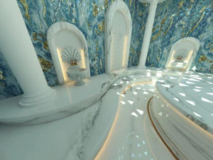 ŁAŹNIA turecka WIDOK 360&deg; Model 3D