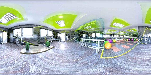 GYM 7D ARCH 360 VIEW 3D Модель .c4d .max .obj .3ds .fbx .stl .blend 