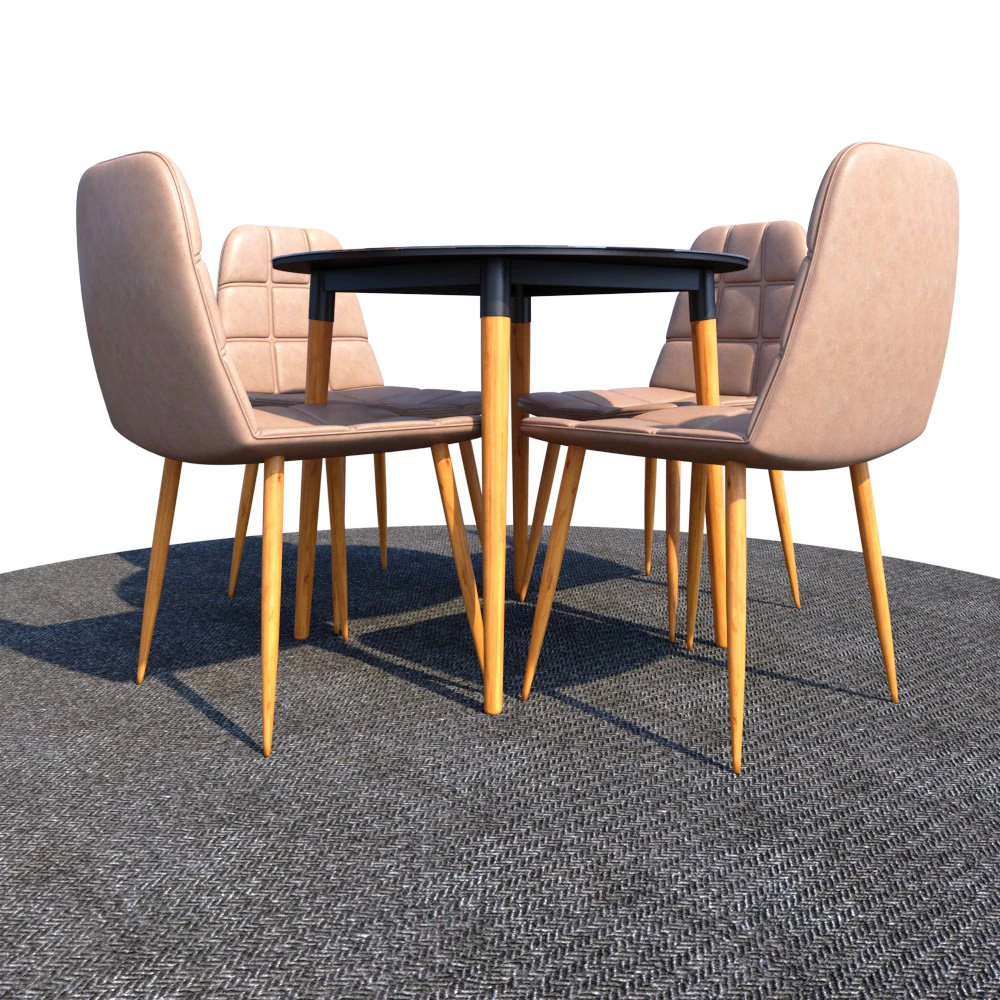 TABLE CHAIR 3D Model .c4d .max .obj .3ds .fbx .stl .blend 