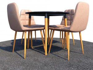 테이블 의자 3D 모델