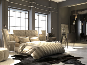 BEDROOM LOFT REAL Modèle 3D