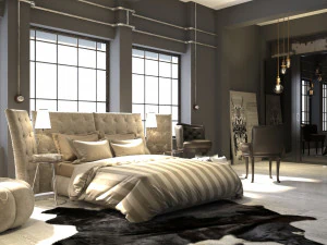 BEDROOM LOFT REAL 3D Model