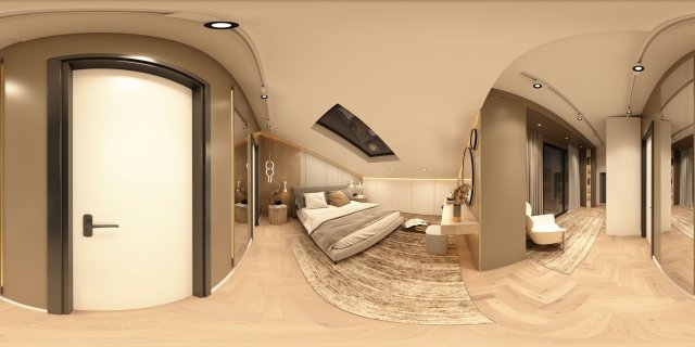 ATTIC ROOM MODERN VLLA 360 VIEW 3D Model .c4d .max .obj .3ds .fbx .stl .blend 