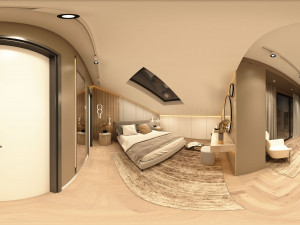 ATTIC ROOM MODERN VLLA 360 VIEW 3D 모델