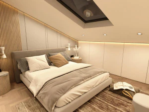 屋根裏部屋のモダンな VLLA 360 ビュー 3Dモデル