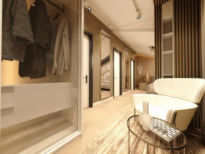 屋根裏部屋のモダンな VLLA 360 ビュー 3Dモデル