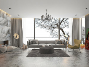 LIVING ROOM WINTER 3D 모델