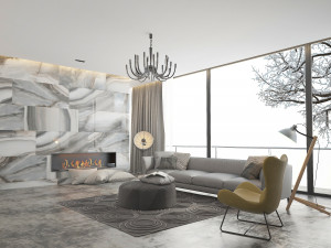LIVING ROOM WINTER Modelo 3D