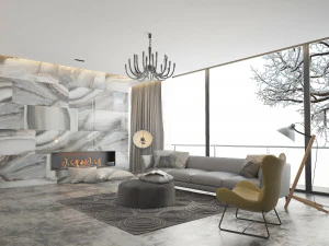 LIVING ROOM WINTER 3D Model